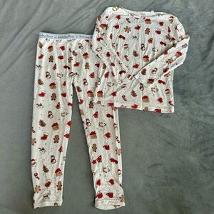 Bellabu Bear Christmas Holiday Pajama Set | Baking Santa Snowman Gingerbread